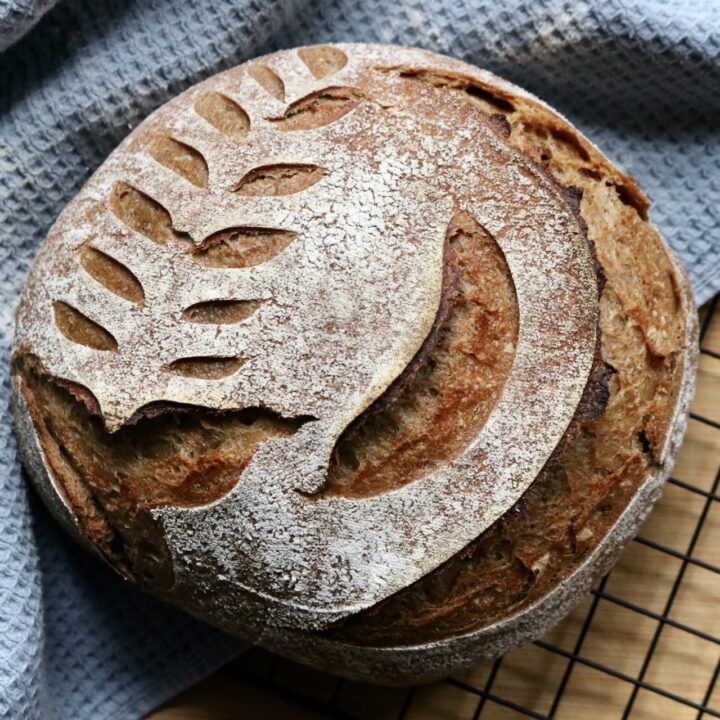 sourdough rye bread loaf