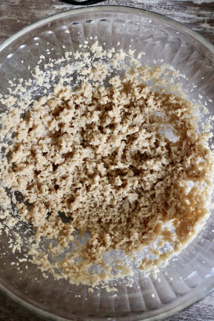 coconut oil and sugar mixture