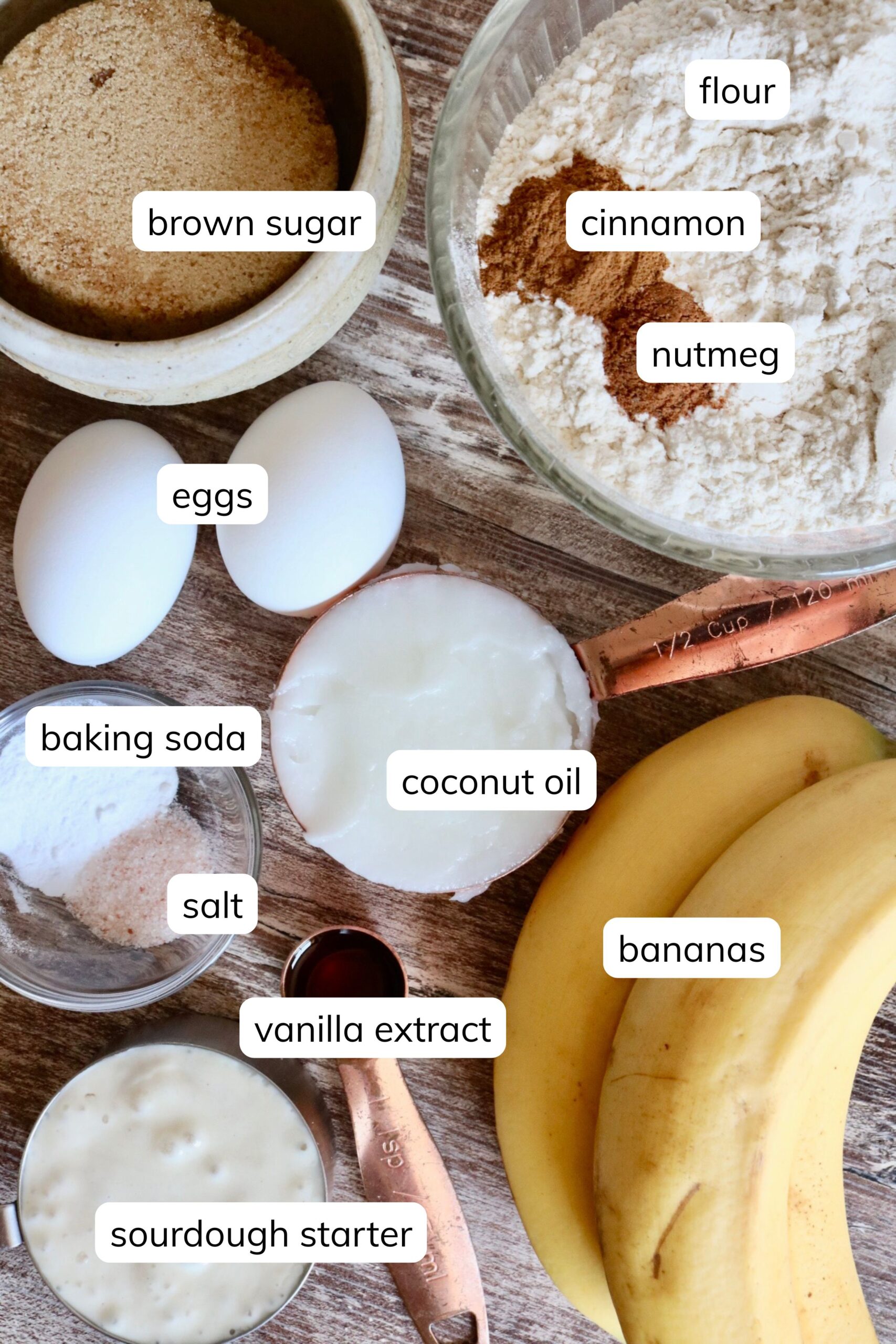 sourdough banana bread ingredients