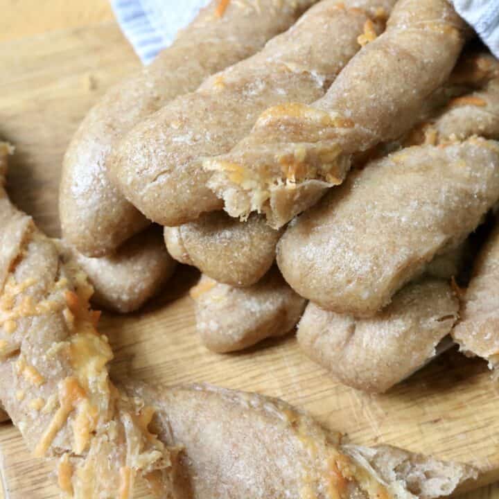 Sourdough Cheese Breadstick Twists