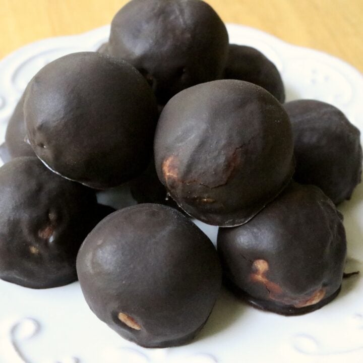 Dark Chocolate Covered Peanut Butter Balls