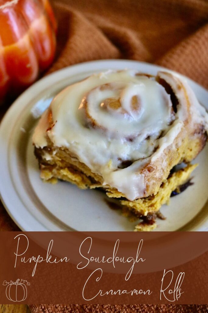 pumpkin sourdough cinnamon rolls Pinterest pin