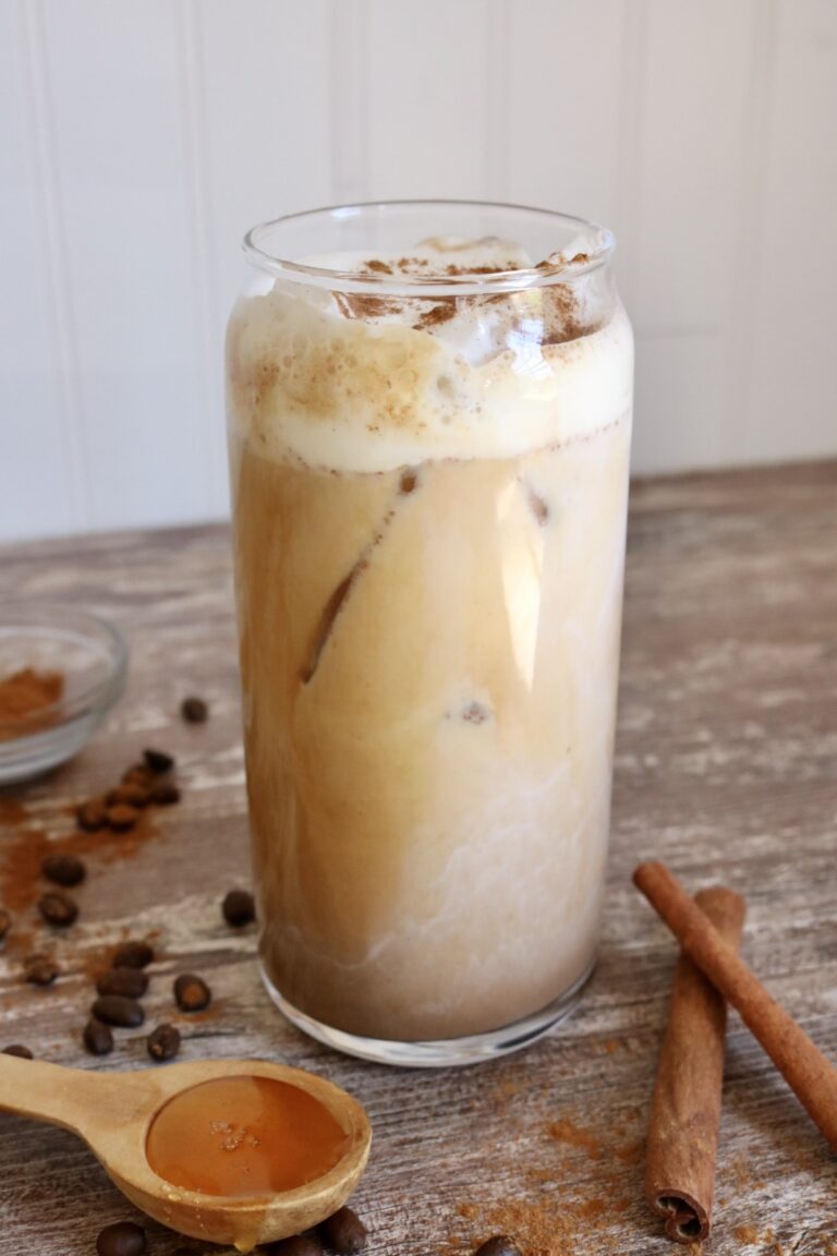 Cinnamon Honey Latte with Honey Cream Cold Foam