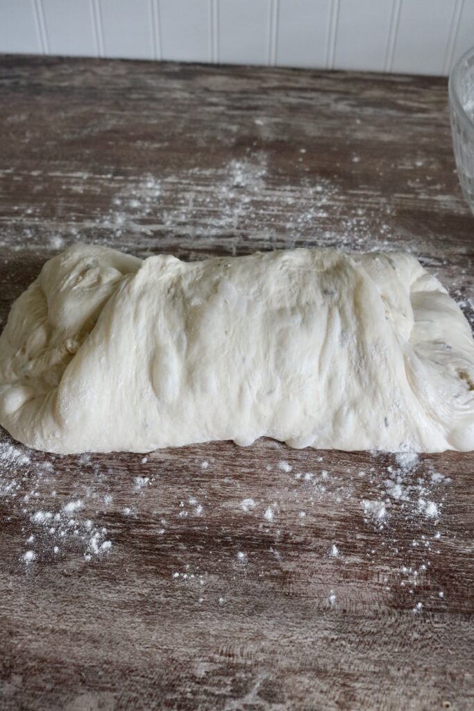 dough folded in thirds