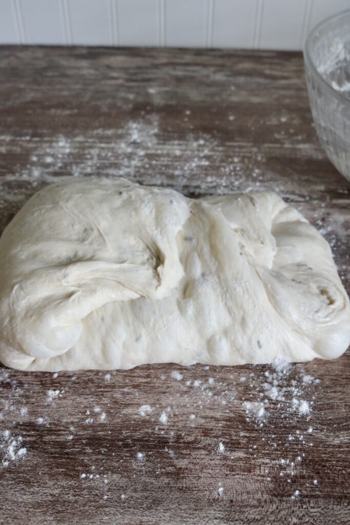 dough being folded