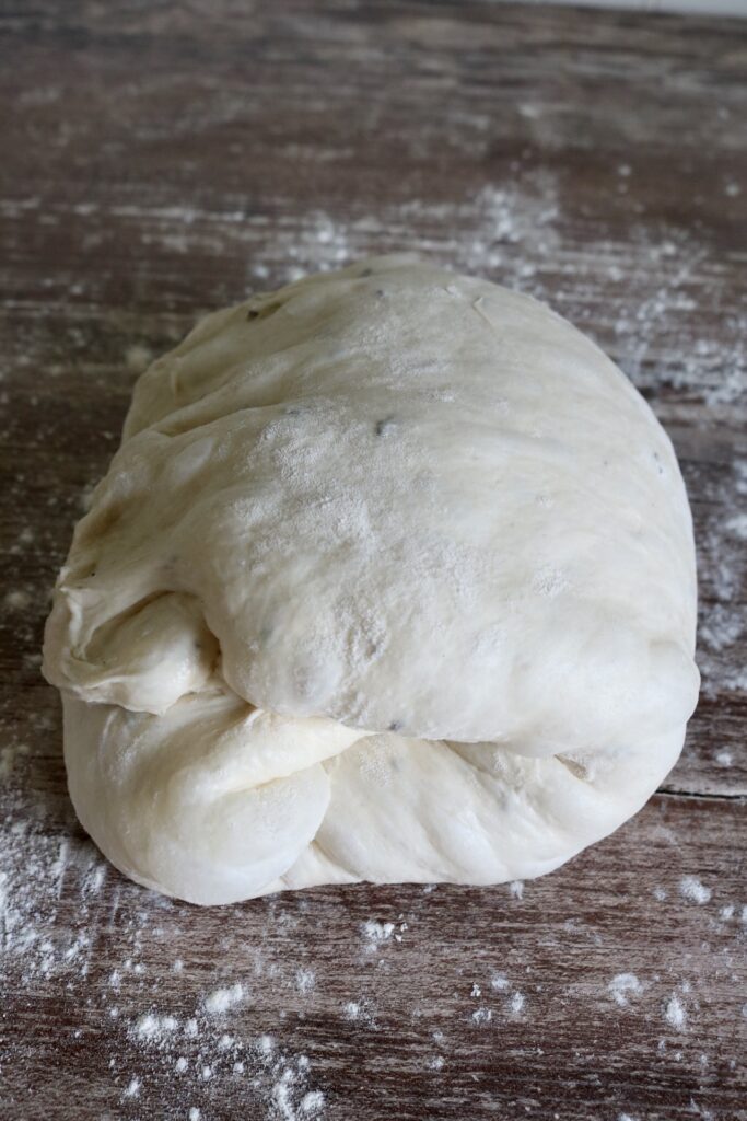 folded ball of dough