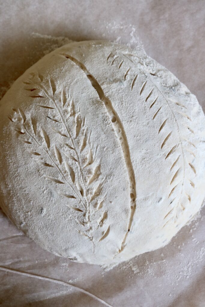 scored sourdough loaf