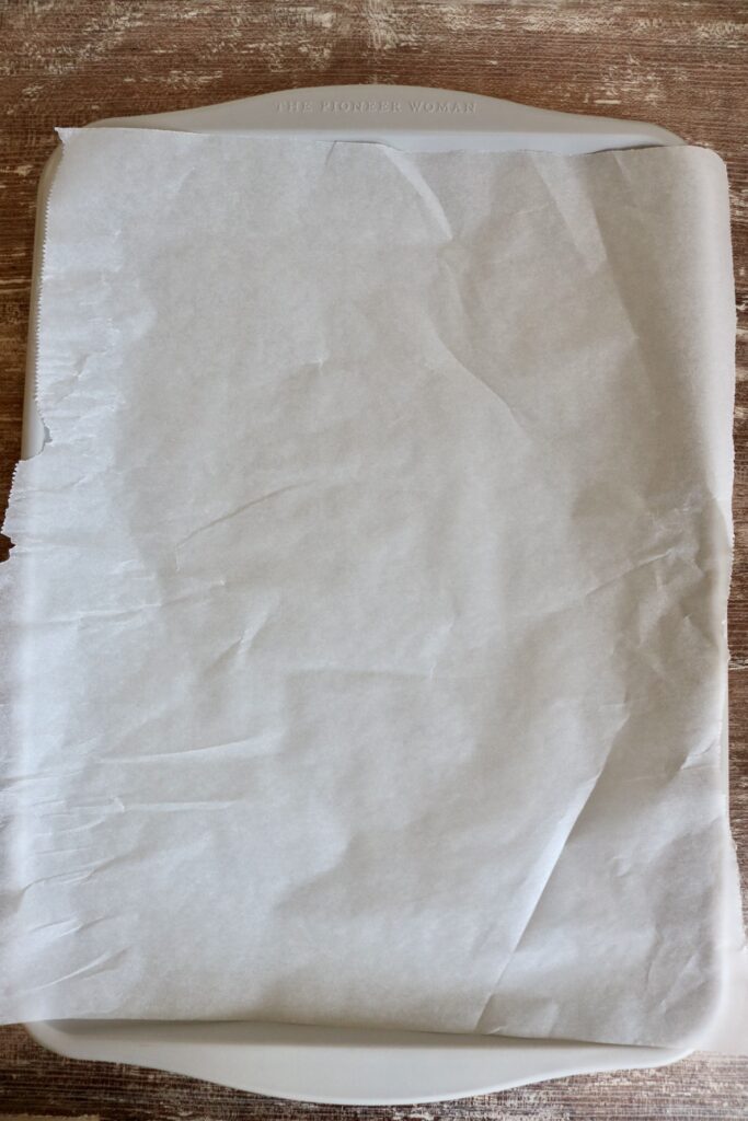 sheet pan with parchment paper