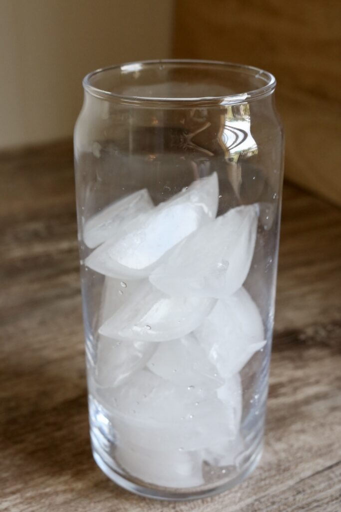 ice in a glass