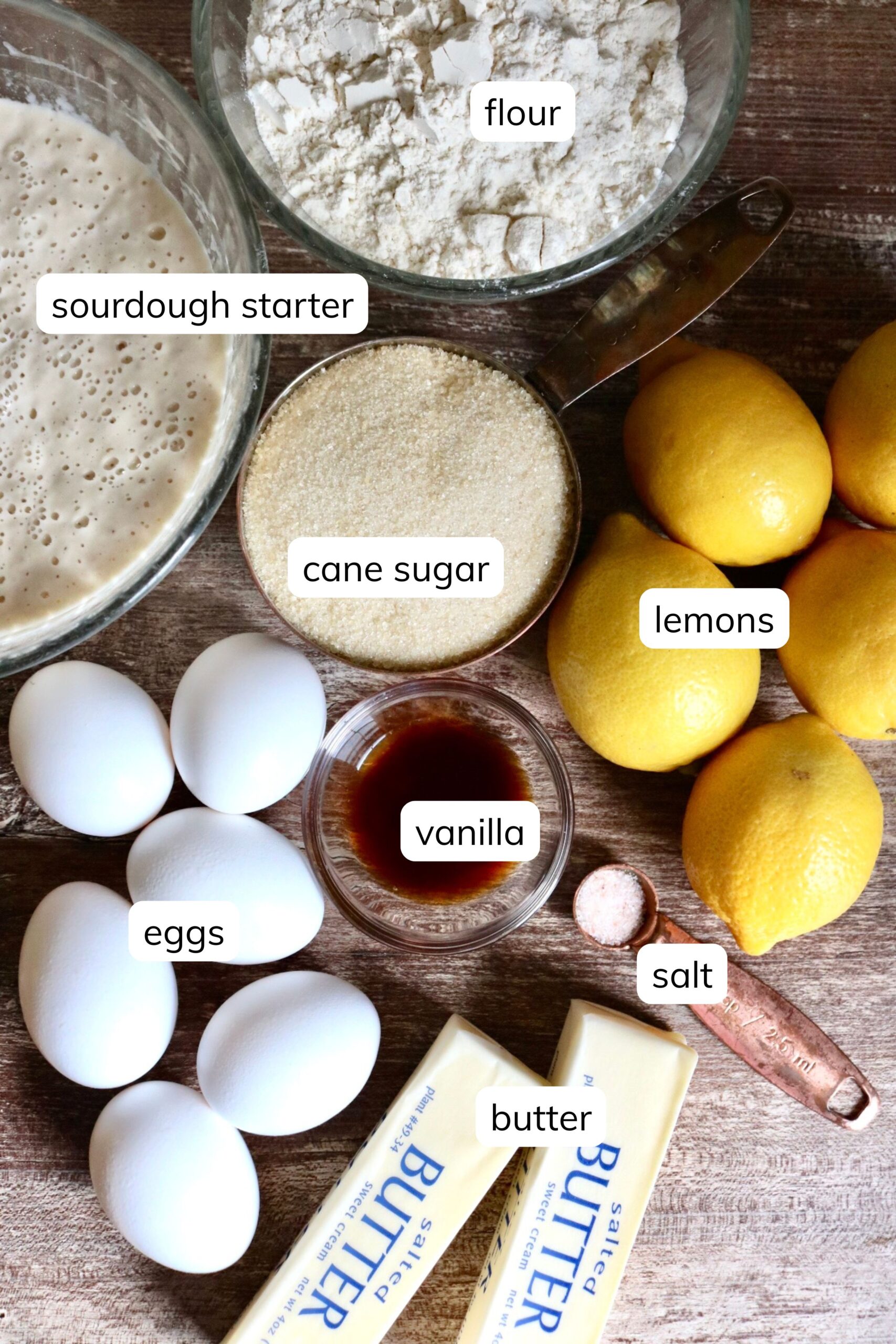 sourdough lemon bars ingredients