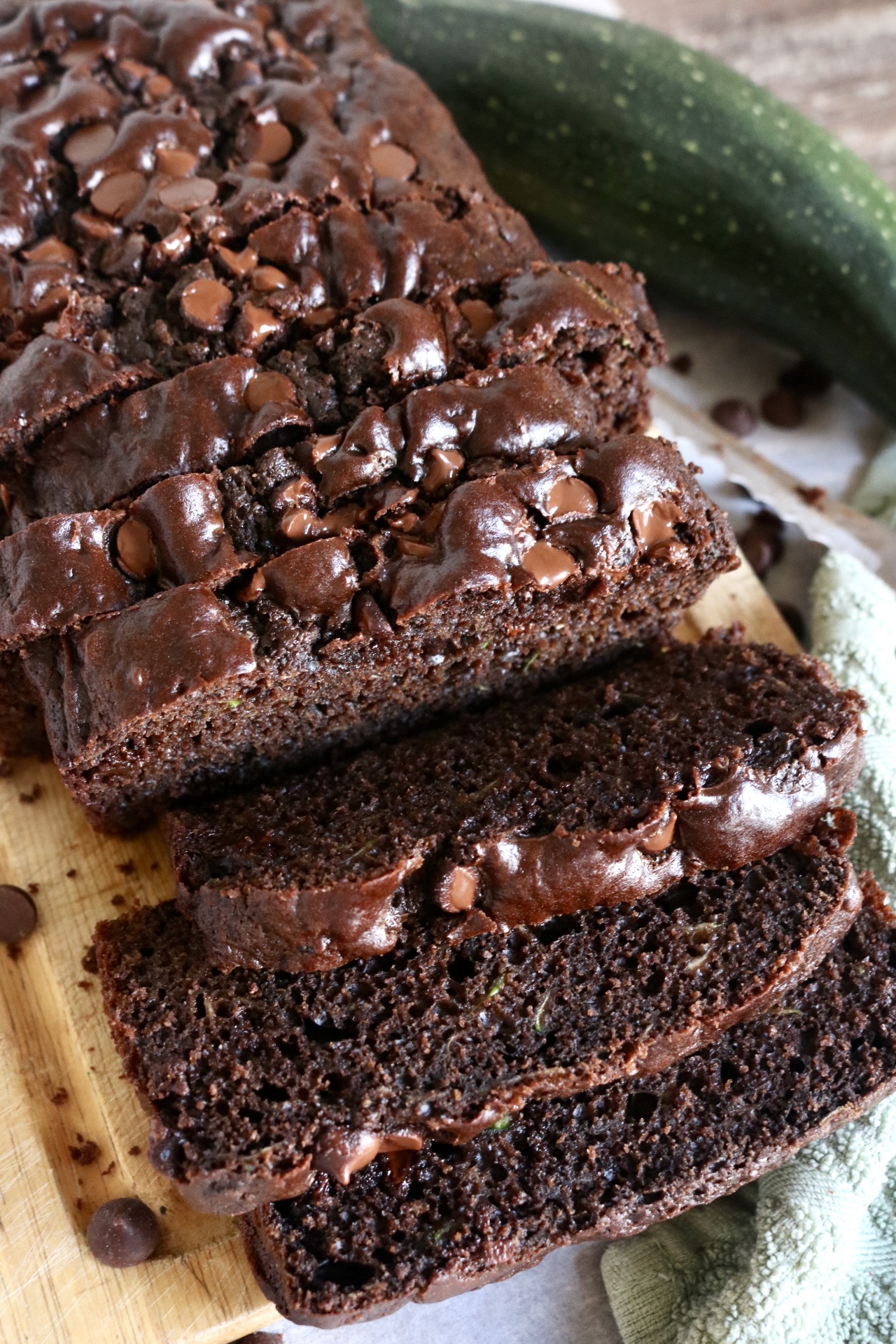 Sourdough Double Chocolate Zucchini Bread