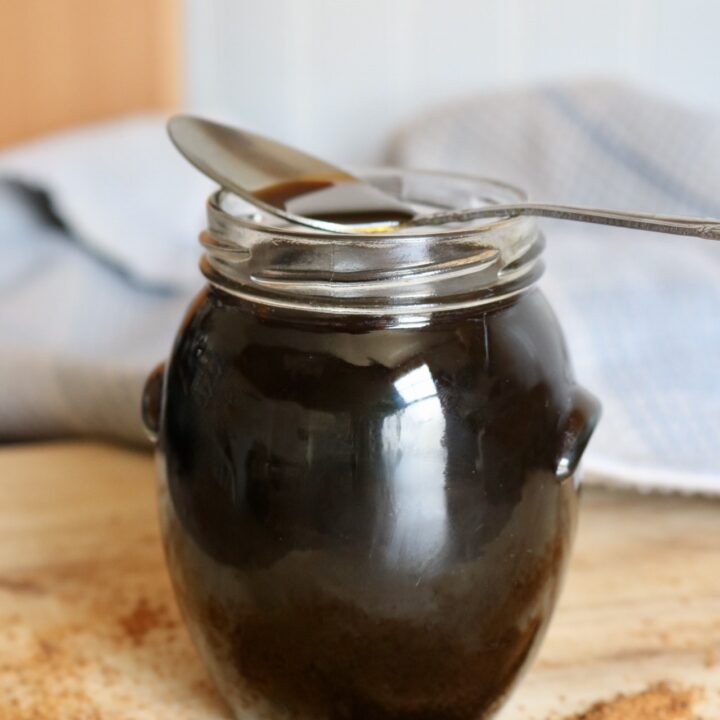 Salted Caramel Coffee Syrup made with Coconut Sugar