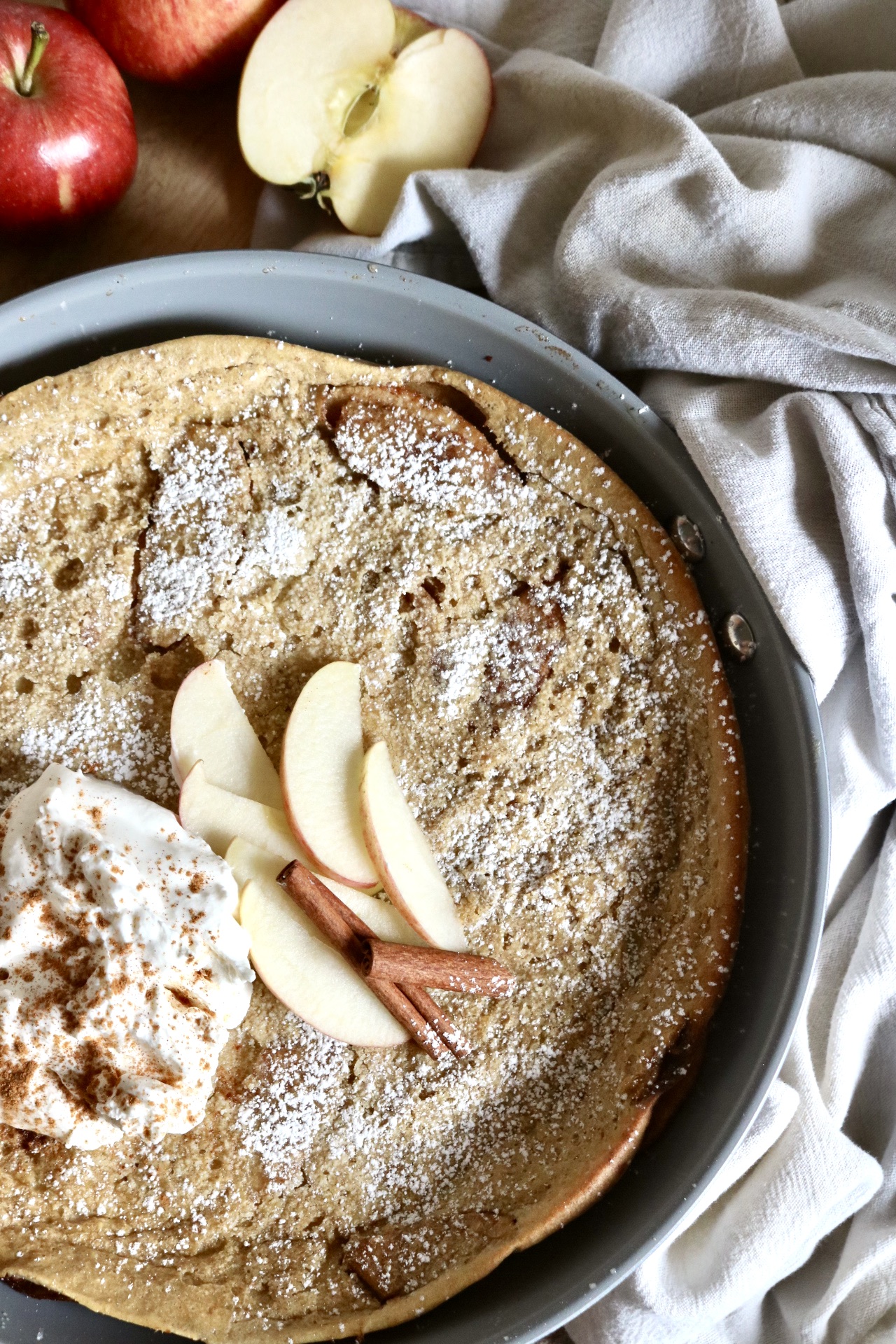 Apple Dutch Baby Pancake with Freshly Milled Flour