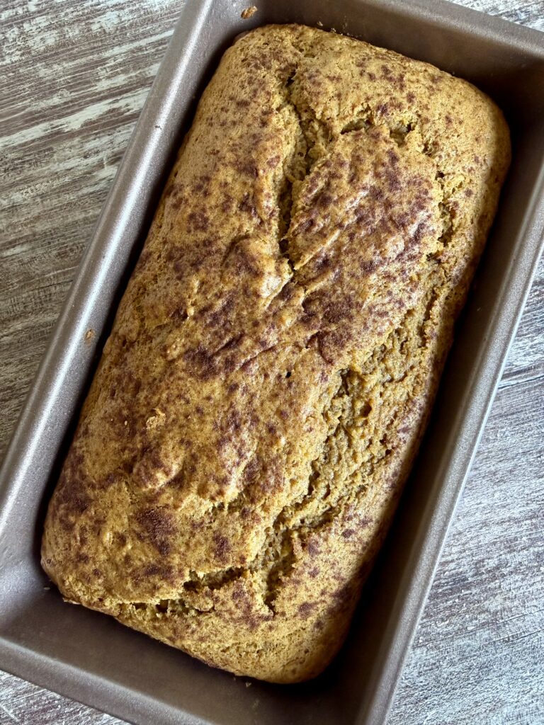 baked sourdough pumpkin bread