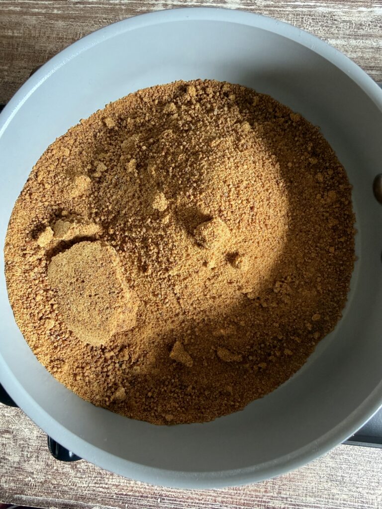 coconut sugar in a saucepan